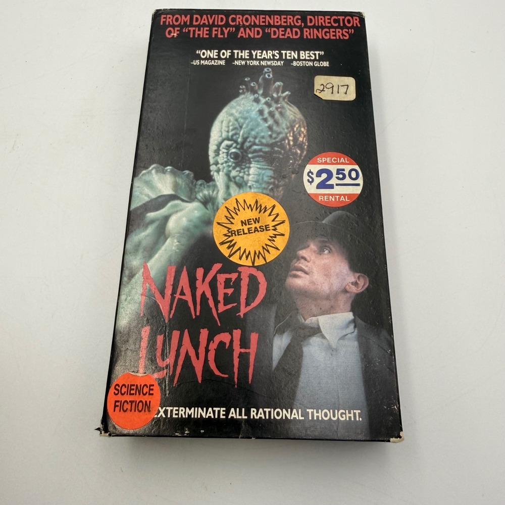 Naked Lunch VHS 1991 David Cronenberg Peter Weller Fox Video Cult Sci-Fi Movie